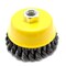 Superior Steel 4" Wire Cup Brush, 5/8-11 Thread - Crimped Wire 8500 RPM S1824 - alternate 1